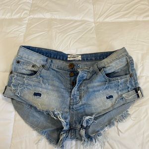 One teaspoon denim cut off shorts size 29